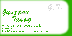 gusztav tassy business card